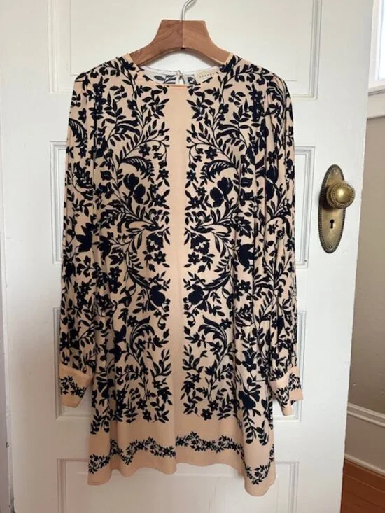 Sézane Black and Tan Nicola Dress - Nora Print size 8/40 - Picture 4 of 6